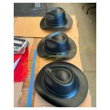 3 ct. Cowboy hat hard hats