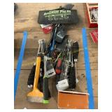 Assorted tools, caster plate