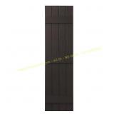 2ct. Polypropylene 4-Board Shutters Pair, Black