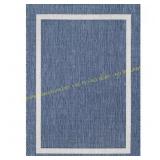 8x10 Blue-White Waikiki Modern Area Rug