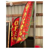 Assorted tacos and open flags