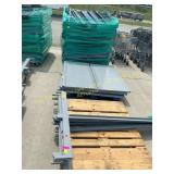 Metal shelving units