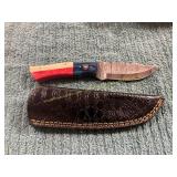 Damascus Knife with Sheath