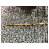 Unverified Diamond + Gold Heart Bracelet
