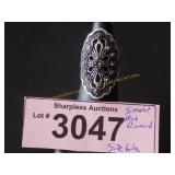 Simulated black diamond ring    Size 6 ï¿½