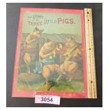 Story of The Three Little Pigs print  glass frame