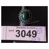 Simulated emerald and sapphire ring  Size 7 ï¿½