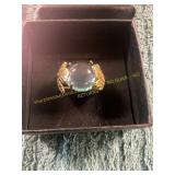 Unverified Size 7.5 Gold + Sapphire Ring