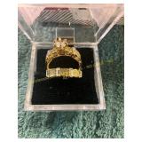 Unverified 2ct Total Diamond + Gold Ring Size 9