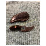 Damascus Knife with Sheath