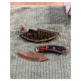 Damascus Knife with Sheath