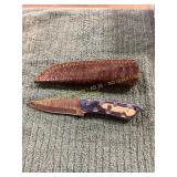 Damascus Knife with Sheath