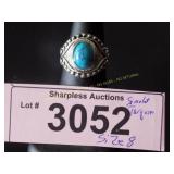 Simulated turquoise ring  Size 8