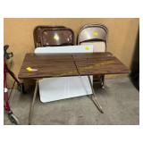 5 ft folding table, chairs, sewing table
