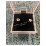Unverified 1/2 ct Diamond Solitaire Gold Earrings
