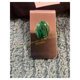 Unverified Green Turquoise/Silver Money Clip