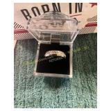 Unverified Size 13 Gold + Diamond Studded Ring