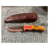 Damascus Knife with Sheath
