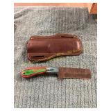 Damascus Knife with Sheath