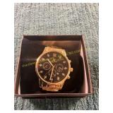 Unverified Mens Gold/Diamond Subdial Watch