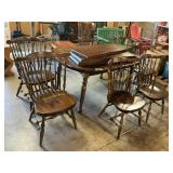 Wooden table and 6 chairs