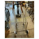 Folding cart with wheels