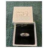 Size 10 Sterling Silver Ring