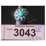 Simulated turquoise and sapphire ring  Size 7 ï¿½