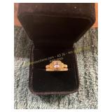 Size 6 Double Stacked Clear Diamond Ring