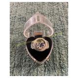 Unverified Size 9.5 Ladies Silver Ring
