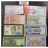 Collection of foreign paper money