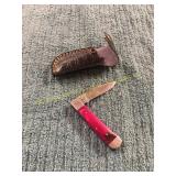 Damascus Pocket Knife with Sheath
