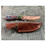 Damascus Knife with Sheath