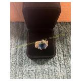 Unverified Size 6 2ct Blue Sapphire + Gold Ring