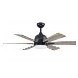 Harbor Breeze Bradbury 48-in Matte Black Fan