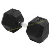 Signature Fitness 80 lb Hex Dumbbell, Black