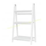PJ Wood 3-Tier Foldable Bookshelf, White