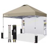 CROWN SHADES Canopy Tent 10x10 Pop Up Beige
