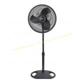 Lasko 16" 3-Speed Oscillating Floor Fan, Black