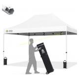 CROWN SHADES 10x15 Pop Up Canopy Tent, White