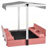 Sandbox with Lid, Outdoor Sandbox Pink