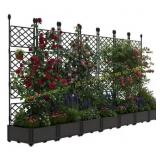 Riedhoff Planter Boxes Set with Trellises