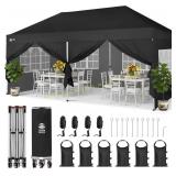 CROWN SHADES 10X20 Pop Up Canopy, Black