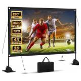 Outdoor Projector Screen with Stand 120"