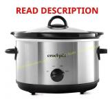 4.5 qt White Manual Slow Cooker
