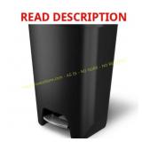 !no lid! Glad Kitchen Trash Can 20 Gal, Black