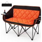Double Camping Chair for 2, Loveseat, Orange