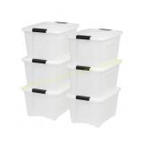 IRIS 32qt Plastic Storage Bin with Lid (6)