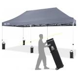 CROWN SHADES 10x20 Pop Up Canopy Tent, Grey