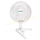 2ct Classic 6 in. 2-Speed Clip Fan, White